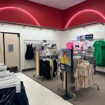 In May 2023, Target stores like Palm Coast's, above, relegated their LGBTQ Pride displays to isolated parts of the floor, rather than up-front displays. (© FlaglerLive)