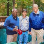 Supreme Court Justice Clarence Thomas was at the Bohemian Grove, a secretive all-men’s retreat in Northern California, with billionaire industrialist David Koch, right, and Ken Burns, whose films Koch has financially supported.