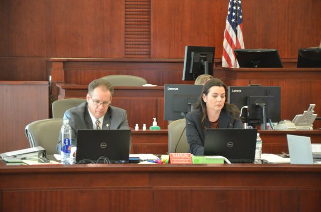 Assistant State Attorney Jennifer Dunton is prosecuting the case with Assistant State Attorney Mark Johnson. (© FlaglerLive)