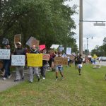 Last June's Black Lives Matter protest in Palm Coast. (© FlaglerLive)