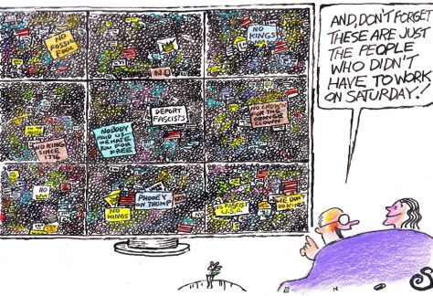 No Kings Day protests, by Randall Enos, Easton, Conn.