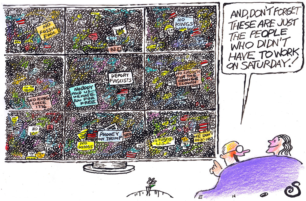 No Kings Day protests, by Randall Enos, Easton, Conn.
