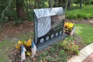 Heroes Park's newest monument, to the victims of PTSD, was proposed by a n on-resident of Palm Coast. (© FlaglerLive)