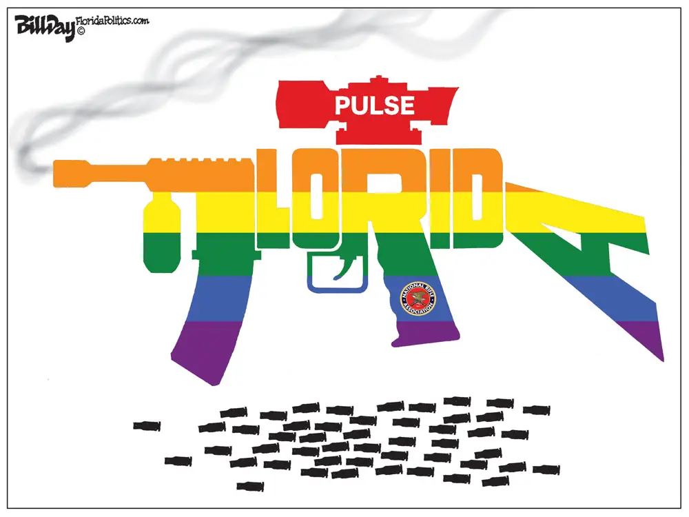 Today is the fifth anniversary of the Pulse massacre at the gay nightclub in Orlando, where the shooter murdered 49 people. A commemorative march and vigil is scheduled for this evening in Flagler Beach. See below. Above, 