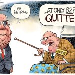 Mitch the Quitter by Rick McKee, CagleCartoons.com