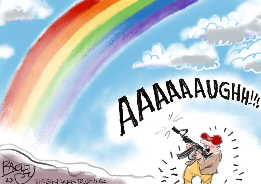 Rainbow Rage by Pat Bagley, The Salt Lake Tribune.