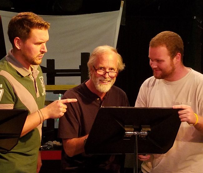 Bruce Popielarski, Jim Fellows and Tim Lamb star in City Repertory Theatre’s staged reading of “The Rainmaker,” N. Richard Nash’s 1954 play about a con man who promises to bring rain to a drought-stricken Texas town. The production will run Friday Nov. 18 through Sunday Nov. 20 at City Rep’s Palm Coast venue. Photo by City Repertory Theatre. (Tom Bird Photography)