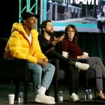 Hulu’s comedy-drama series ‘Ramy,’ created by actor-comedian Ramy Youssef, follows a young Egyptian-American Muslim navigating life’s challenges. Youssef, center, appears at a press conference in 2019.