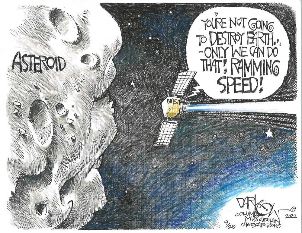 Kick your asteroid by John Darkow, Columbia Missourian