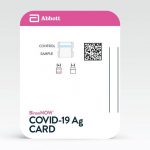 The rapid covid test the Flagler Health Department is expecting, from Abbott, looks like a credit card that's run through a small machine, providing results in minutes. (Abbott)