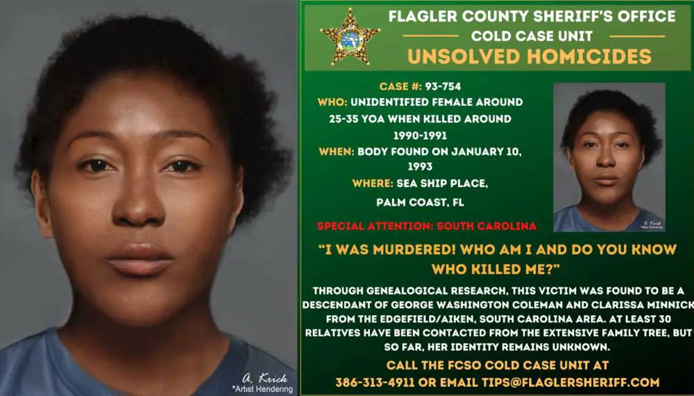 Facial Approximation of the Unknown Victim (Palm Beach County Sheriff’s Office Forensic Imaging Unit)