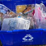 The look of recycling changed today in Flagler Beach. (© FlaglerLive)