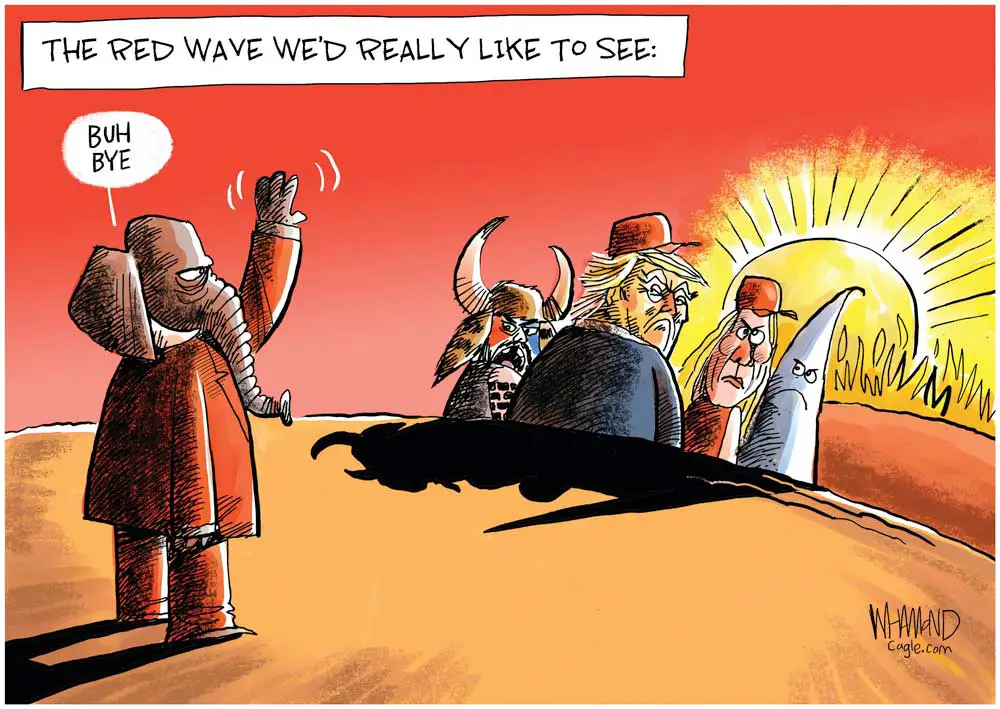 A Red Wave We'd Like to See by Dave Whamond, Canada, PoliticalCartoons.com