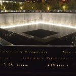 Reflecting pool night 9/11 memorial