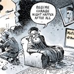 Regime change? by Patrick Chappatte, La Tribune Dimanche, France
