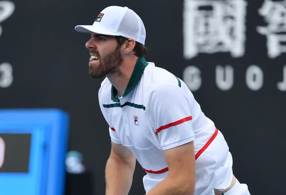 Reilly Opelka was within two points of victory before falling in his second-round Australian Open match earlier today. (Palm Coast)