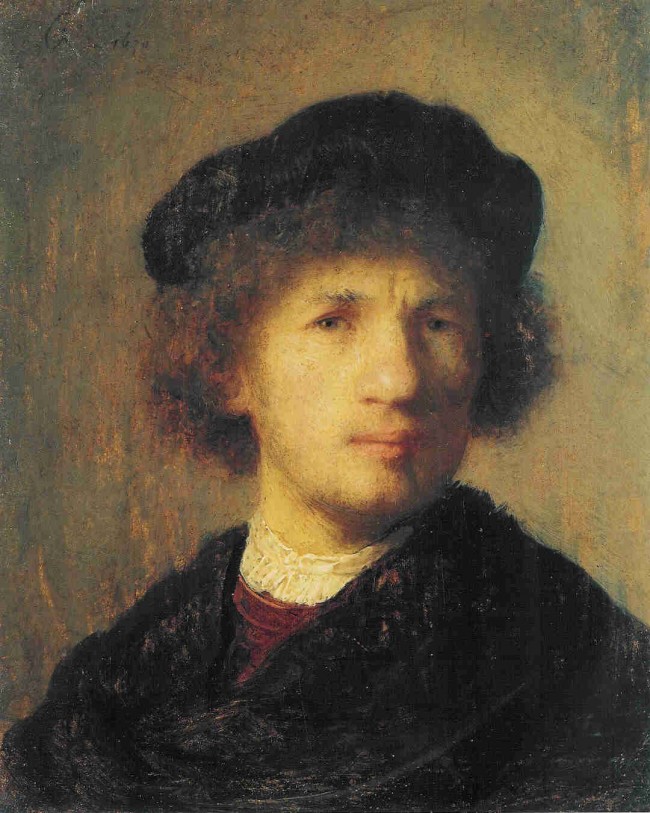 Rembrandt's self-portrait, recovered. 