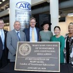 Daytona State College renamed its College of Workforce and Continuing Education in honor of Mary Brennan Karl, founder of Volusia County’s first vocational school. A formal ceremony recognizing the “Mary Karl College of Workforce and Continuing Education” was held Thursday, January 23, at DSC’s Advanced Technology College.