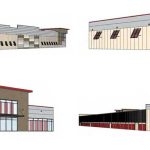 Renderings of different perspectives of the Kings Crossing self-storage facility, to be built on acreage between Old Kings Road North and I-95, north of Palm Coast Parkway.