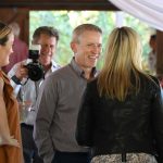 Rep. Paul Renner at Sunday's 40th anniversary celebration at the Florida Agricultural Museum with, among others, a very joyful Jen Hobgood of the the ASPCA. (© FlaglerLive)