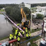 County work crews on post-Hurricane Milton repairs on Anastasia Island. (St. Johns County)