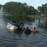 Flagler County Sheriff's Office deputies and Flagler County Fiure Rescue paramedics pulled Mark Anthony Smith out of his submerged car at Palm Coast Parkway and I-95 Sunday evening. (FCSO)