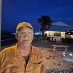 Flagler Beach City Commissioner Rick Belhumeur, seen here on North Oceanshore Bouevard, had suggested exploring a backyard chickens program in the city, until he heard a bunch of chickens two doors down when visiting Pensacola recently. (© FlaglerLive)