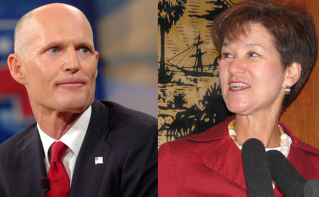 rick scott alex sink health care issues