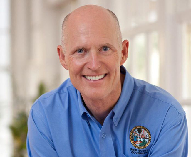 Battling a persistently poor image, Gov. Rick Scott for months has been projecting a new, improved, brighter Scott--including portraits like the one above, from his Facebook page--culminating in his most generous budget to date, which he unveiled today.