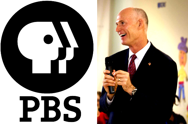 florida gov. rick scott pbs npr public broadcasting slahing budget cuts veto