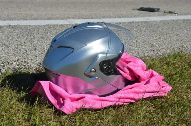 All the riders wore helmets, which likely helped contain injuries. Click on the image for larger view. (© FlaglerLive)