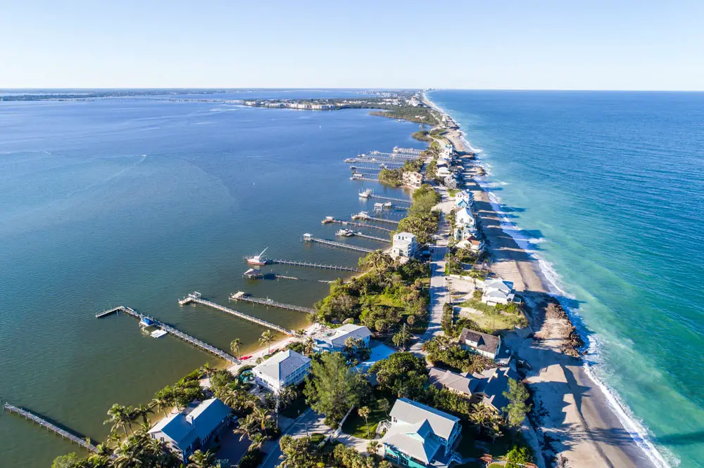 Many Florida beachfront homes and communities are at risk from sea level rise and storm surge. 