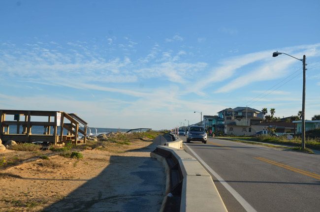 There will be detours but not outright road closures on A1A as construction begins later this month and continues through the end of the year. (© FlaglerLive)