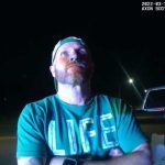 The Sheriff's Office's Rob Myers during the traffic stop conducted by deputy Seth Green in March, on Palm Harbor Parkway. (© FlaglerLive via bodycam video)