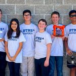 Buddy Taylor Middle School SeaPerch teams, Team Swift Sharks and Team Manta Rays, competed in the Greater Jacksonville SeaPerch Regional Competition on April 13 at the Cecil Aquatic Center