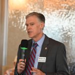 Roger Handberg during his last appearance at Flagler Tiger Bay Club in September, when he was still U.S. Attorney. (© FlaglerLive)