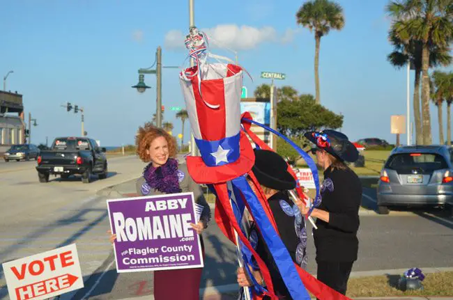 Abby Romaine during her first run for county commission in 2012. (© FlaglerLive)