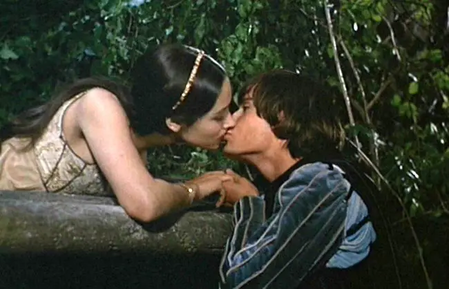  Leonard Whiting and Olivia Hussey in Franco Zeffirelli's 'Romeo and Juliet" (1968). The Shakespeare play was first staged on this day in London. 