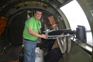 In a B-17 Flying Fortress in 2015. (© FlaglerLive)