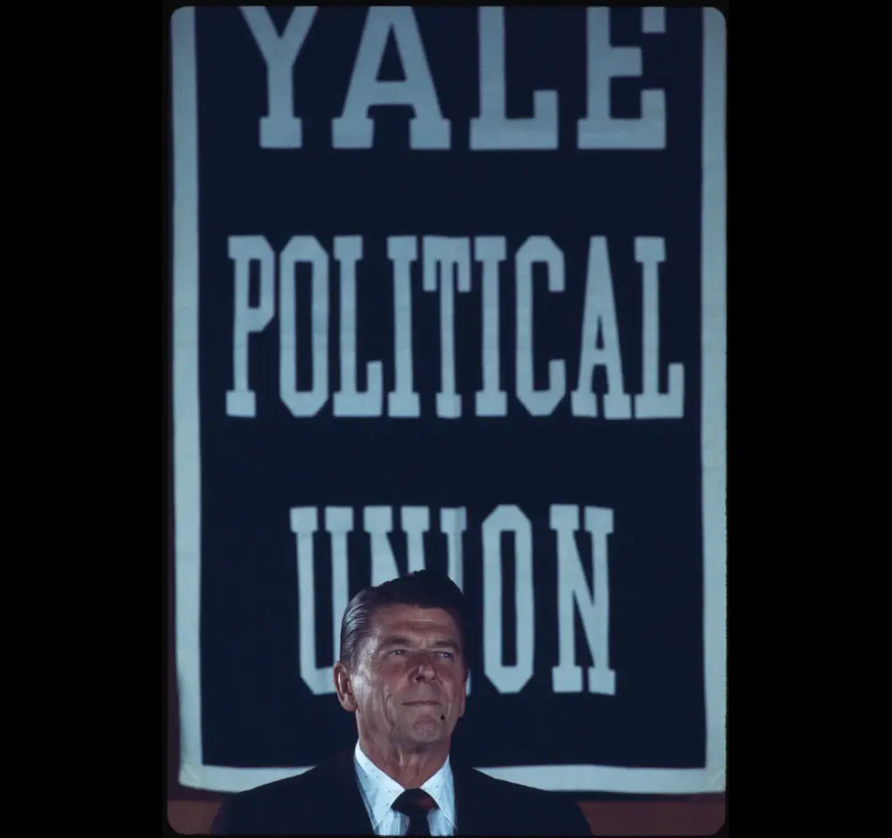 Ronald Reagan at Yale, 1981. (Bernard Gotfryd, Library of Congress)