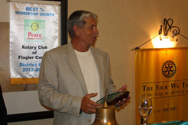 Joe Newman received the Spirit of Rotary Award. Click on the image for larger view. (Rotary Club)