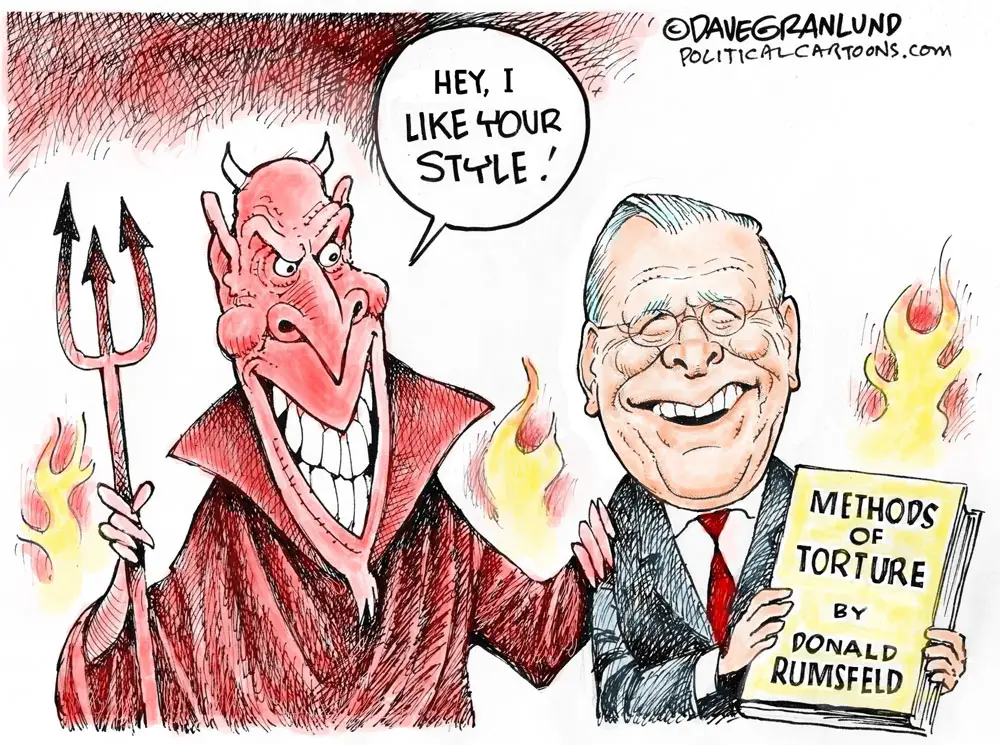 Donald Rumsfeld Legacy by Dave Granlund, PoliticalCartoons.com.