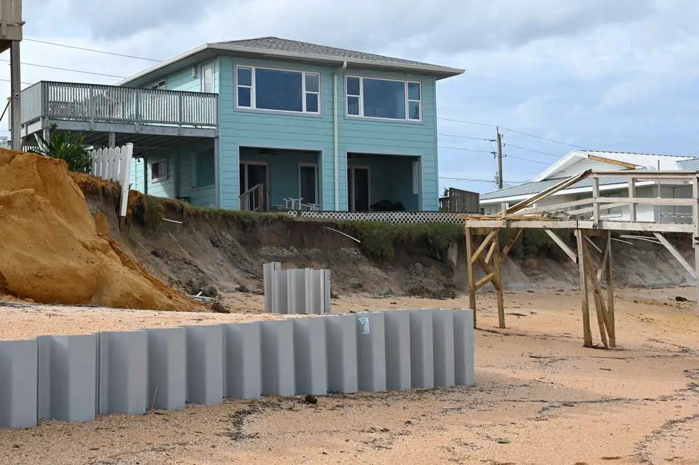 Homeowners along Flagler's shore want help with sand. The county's emergency sand allocation will only go so far. (© FlaglerLive)