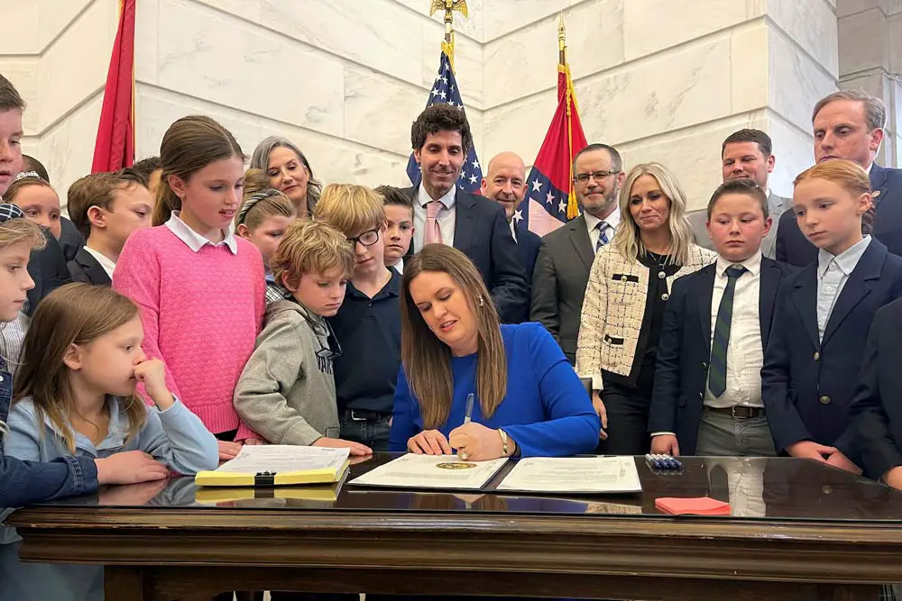 Arkansas Gov. Sarah Huckabee Sanders signed a law in 2023 that lets children under 16 work without official permission from their parents. 