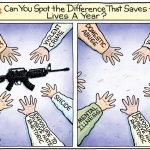 Gun Control Difference by Christopher Weyant, The Boston Globe