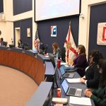 The School Board with three new members was seated Tuesday evening. (© FlaglerLive)