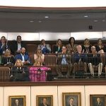 Florida school board members visited the state Capitol Building and sat in the Senate gallery. Feb. 3, 2022. Credit: Screenshot/Florida Channel