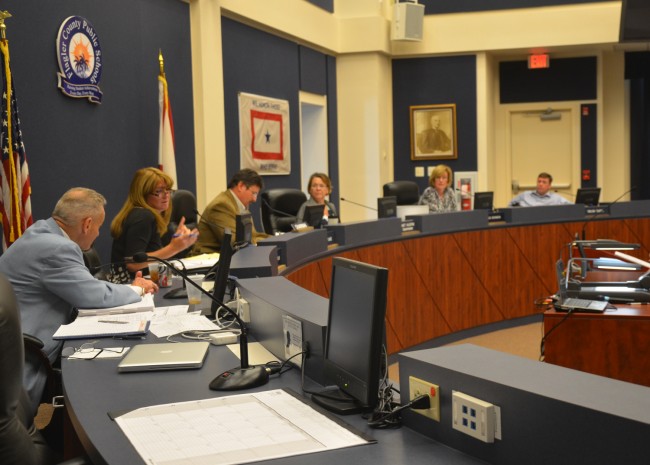 Some realignments are taking place on the Flagler County School Board, with Colleen Conklin looking to be more of a budget hawk in light of the June 7 referendum rejecting a higher tax for education. Click on the image for larger view. (© FlaglerLive)