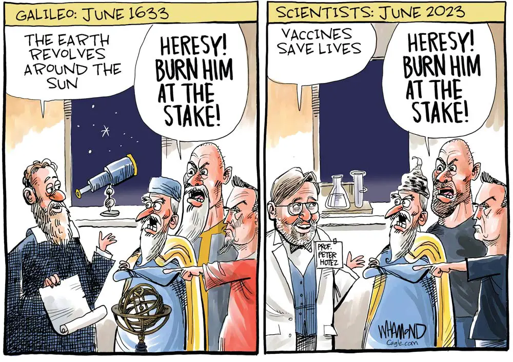 The Dark Ages of Anti-Science by Dave Whamond, Canada, PoliticalCartoons.com