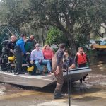 Florida U.S. Republican Sen. Rick Scott taking a ride on an airboat with Hillsborough County officials on Oct. 11, 2024. (Photo by Mitch Perry/Florida Phoenix)